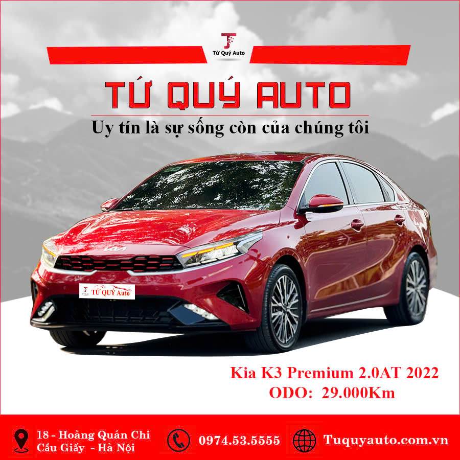 Xe Kia K3 Premium 2.0 AT 2022 - Đỏ