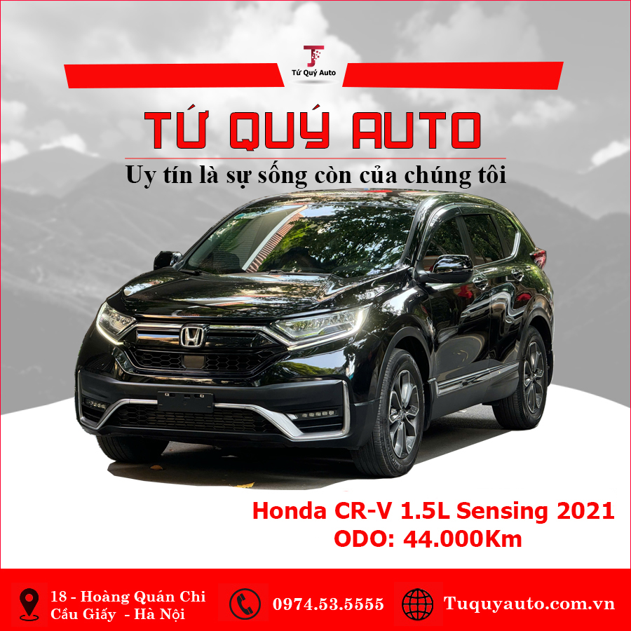 Xe Honda CRV 1.5L Sensing 2021 - Đen