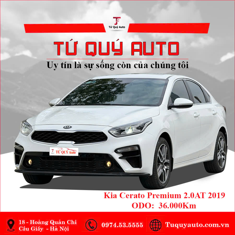 Xe Kia Cerato 2.0 AT Premium 2019 - Trắng