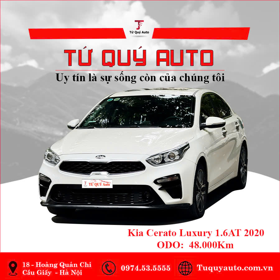 Xe Kia Cerato 1.6 AT Luxury 2020 - Trắng