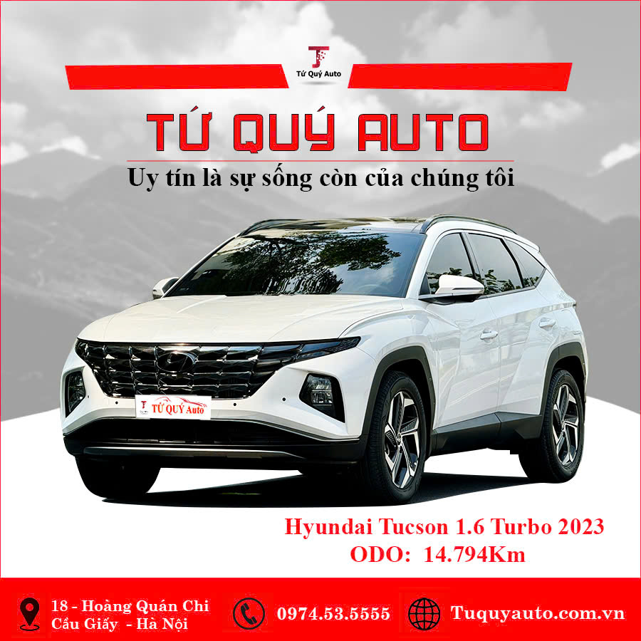 Xe Hyundai Tucson 1.6 AT Turbo HTRAC Đặc biệt 2023 - Trắng