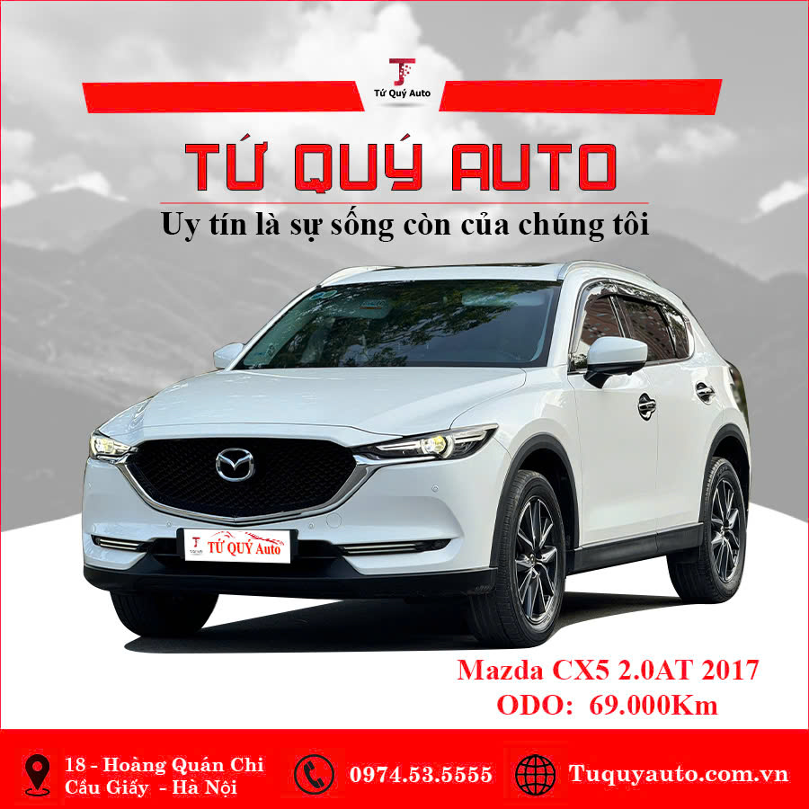 Xe Mazda CX5 2.0 AT 2017 - Trắng