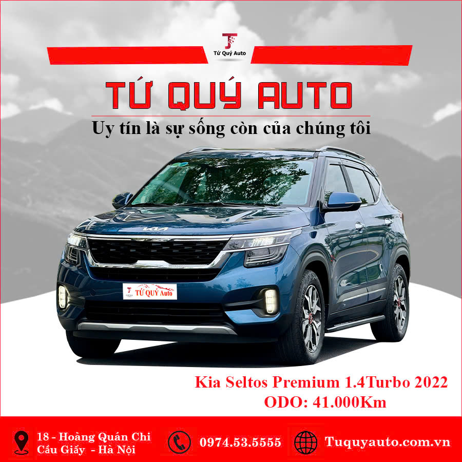 Xe Kia Seltos Premium 1.4 AT 2022 - Xanh