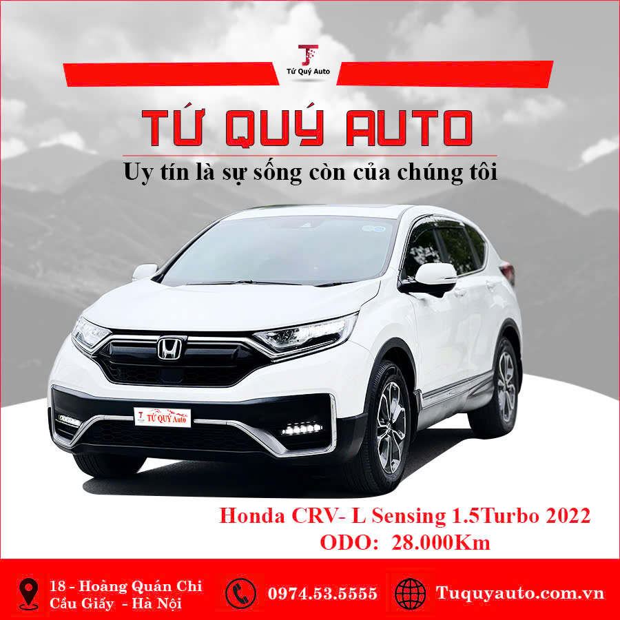Xe Honda CRV 1.5L Sensing 2022 - Trắng