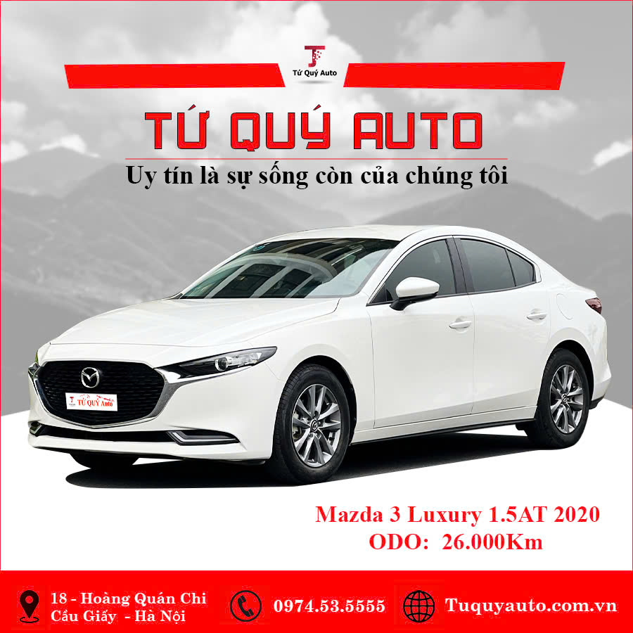Xe Mazda 3 1.5L Luxury 2020 - Trắng