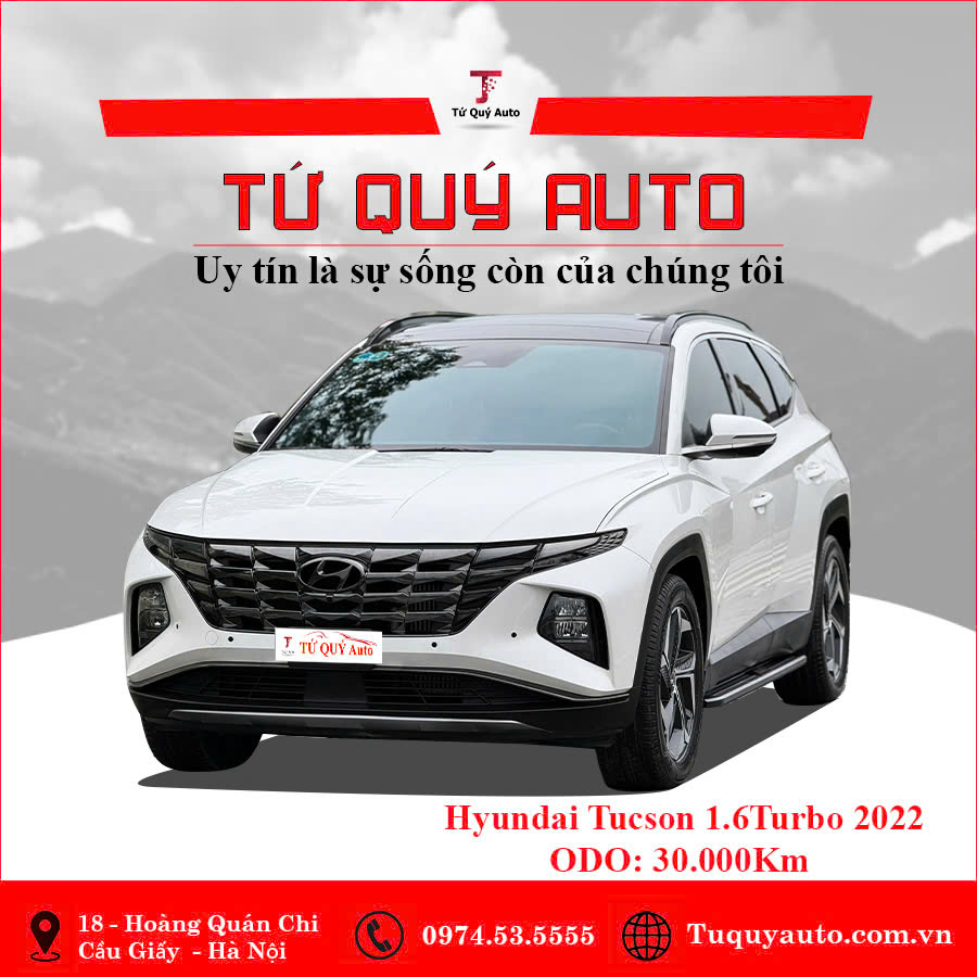 Xe Hyundai Tucson 1.6 AT Turbo HTRAC Đặc biệt 2022 - Trắng