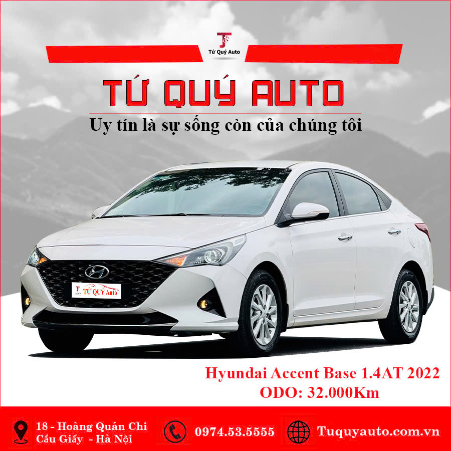 Xe Hyundai Accent 1.4 AT 2022 - Trắng