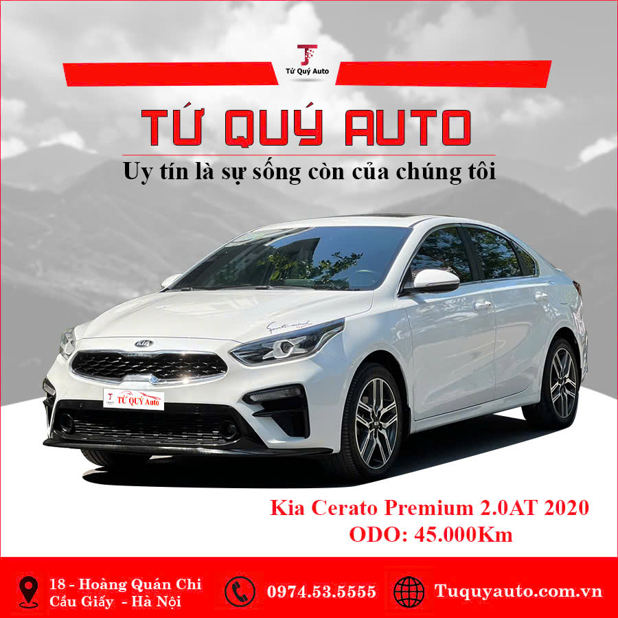 Xe Kia Cerato 2.0 AT Premium 2020 - Trắng