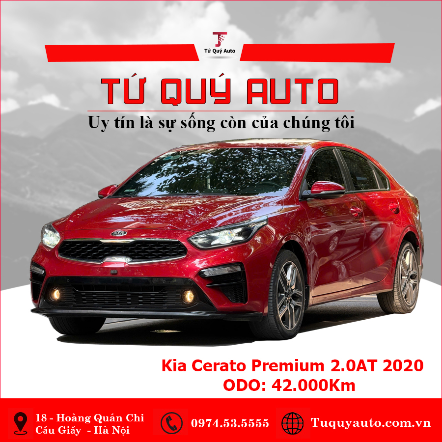 Xe Kia Cerato 2.0 AT Premium 2020 - Đỏ