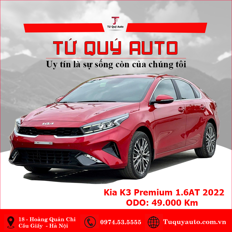 Xe Kia K3 Premium 1.6 AT 2022 - Đỏ