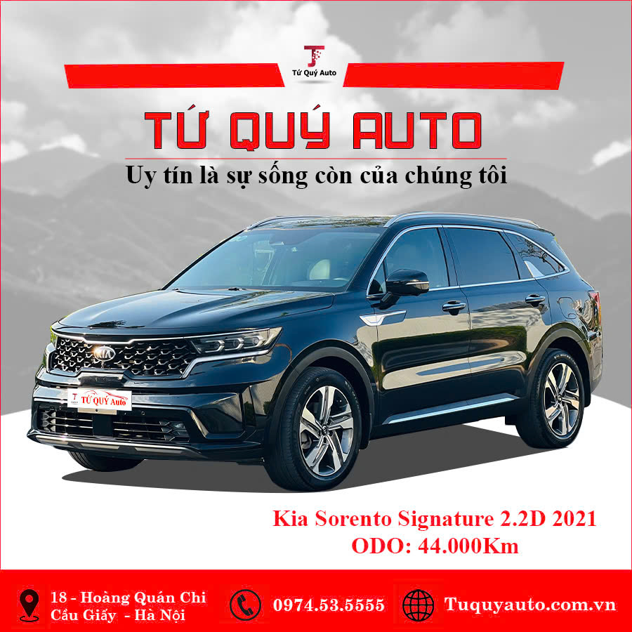 Xe Kia Sorento Signature 2.2 AT AWD 2021 - Đen