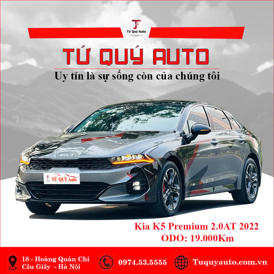 Xe Kia K5 Premium 2.0 AT 2022 - Xám