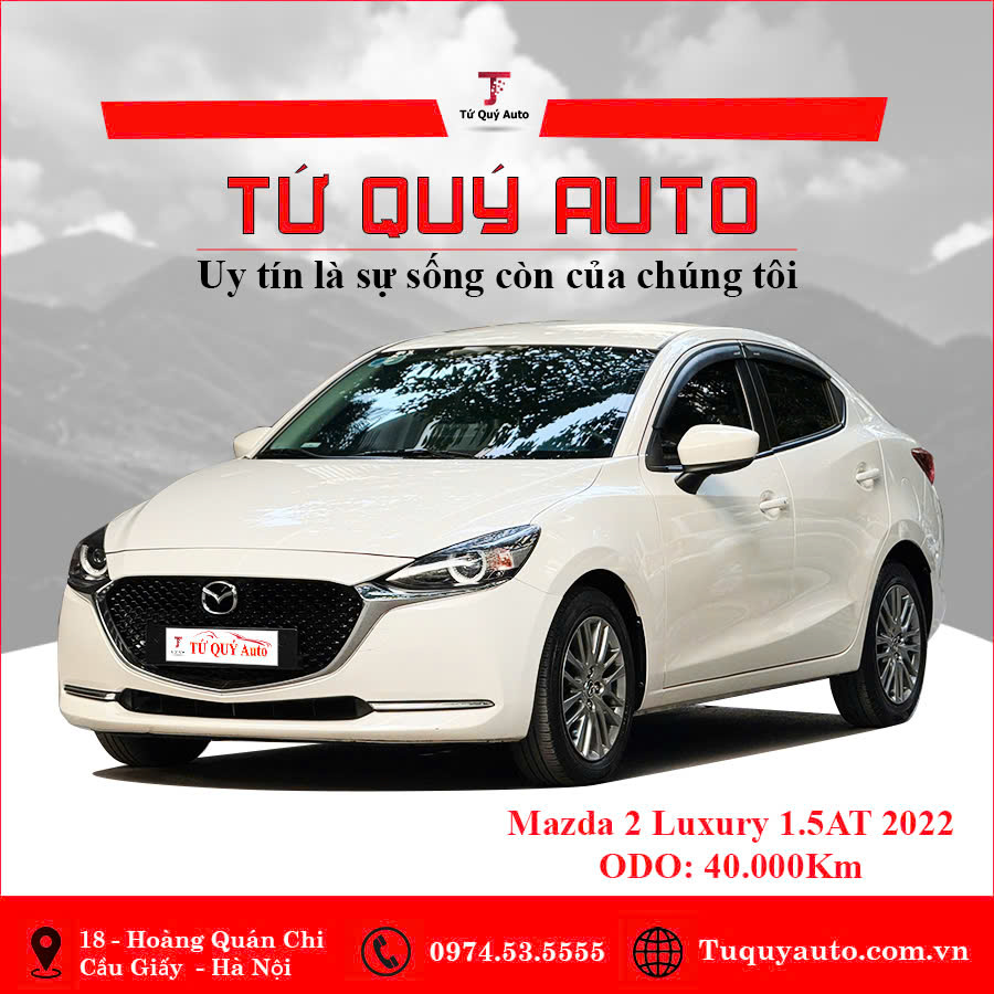 Xe Mazda 2 Luxury 2022 - Trắng
