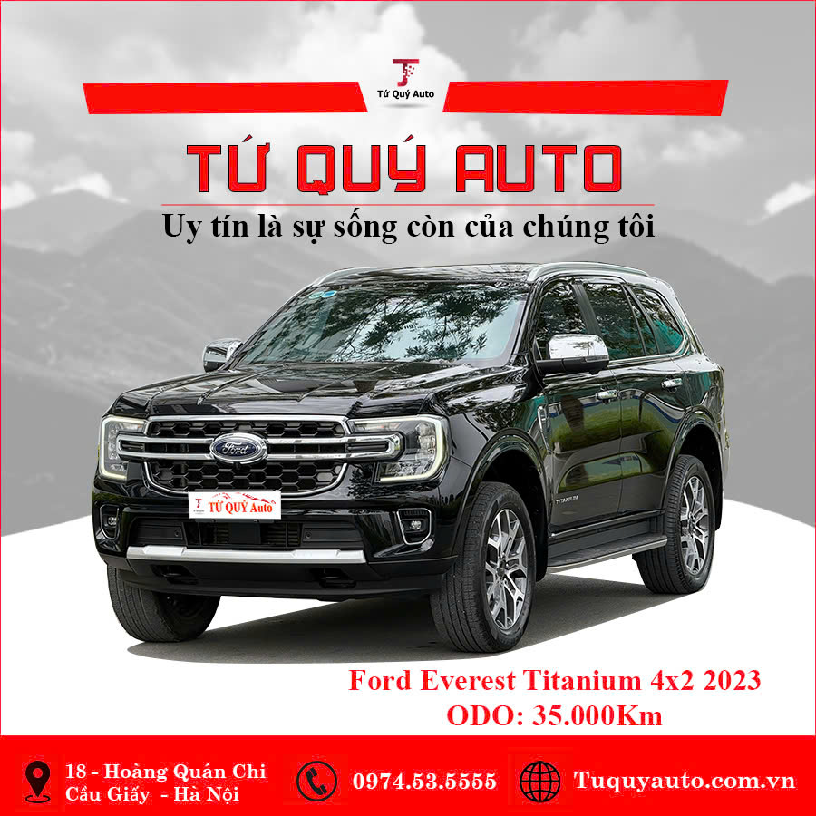 Xe Ford Everest Titanium 2.0L 4x2 AT 2023 - Đen