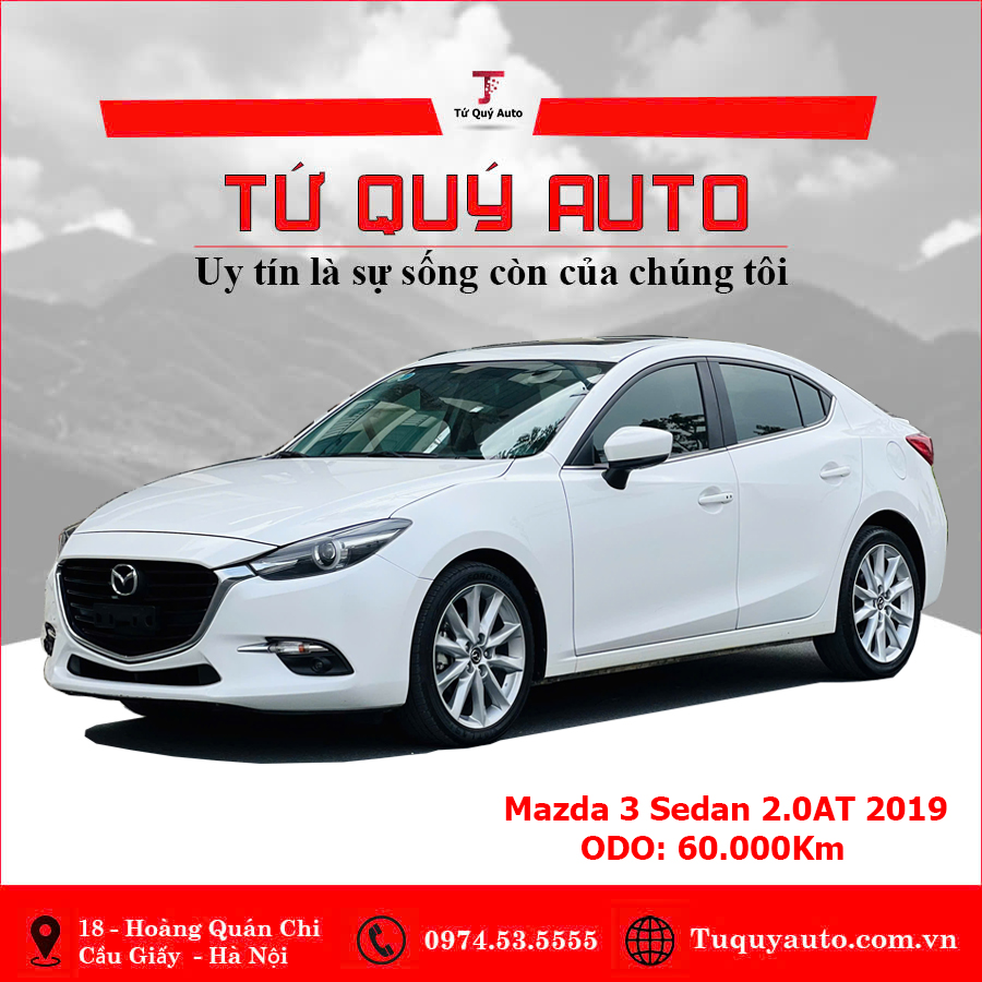 Xe Mazda 3 Sedan 2.0AT 2019 - Trắng