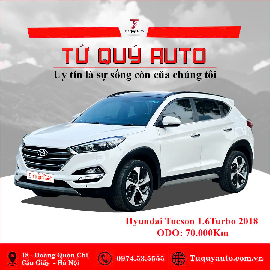 Xe Hyundai Tucson 1.6 AT Turbo 2018 - Trắng