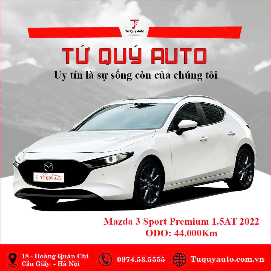 Xe Mazda 3 1.5L Sport Premium 2022 - Trắng