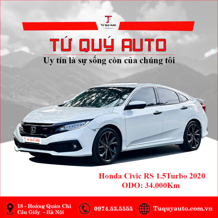 Xe Honda Civic RS 1.5 AT 2020 - Trắng