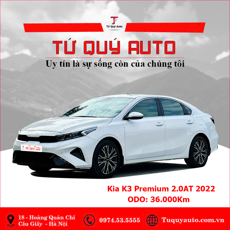 Xe Kia K3 Premium 2.0 AT 2022 - Trắng