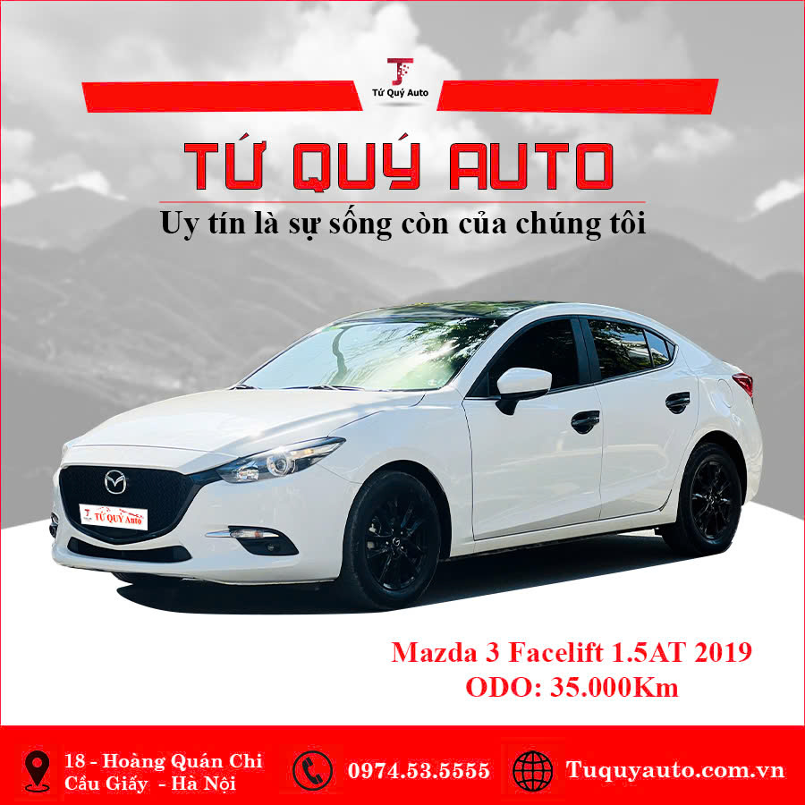 Xe Mazda 3 Facelift 1.5AT 2019 - Trắng