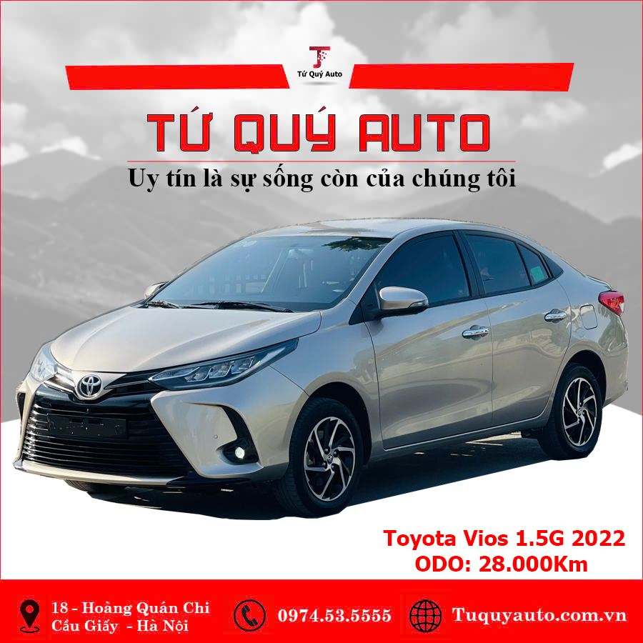 Xe Toyota Vios G 1.5 CVT 2022 - Vàng Cát