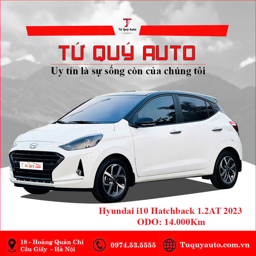 Xe Hyundai i10 Hatchback 1.2 AT 2023 - Trắng