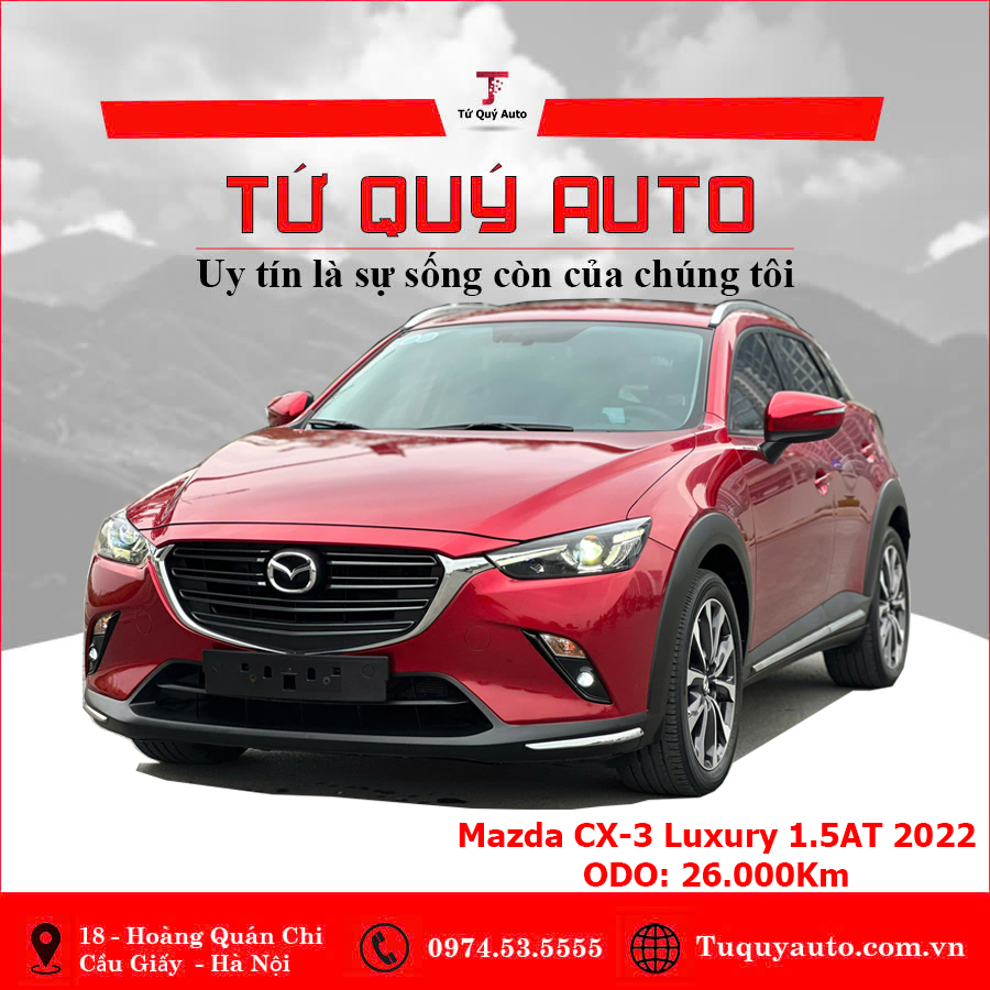 Xe Mazda CX3 Luxury 1.5 AT 2022 - Đỏ