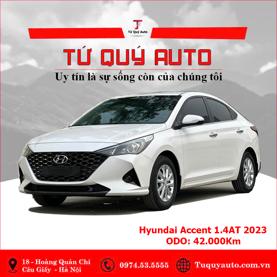 Xe Hyundai Accent 1.4 AT 2023 - Trắng