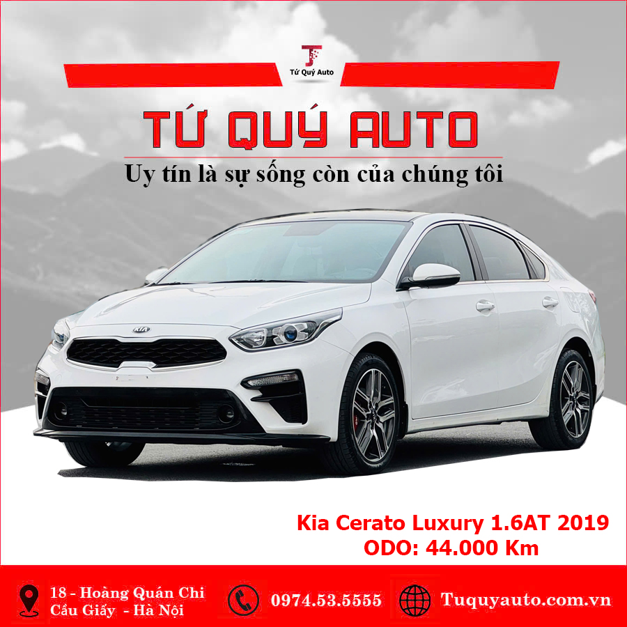 Xe Kia Cerato 1.6 AT Luxury 2019 - Trắng