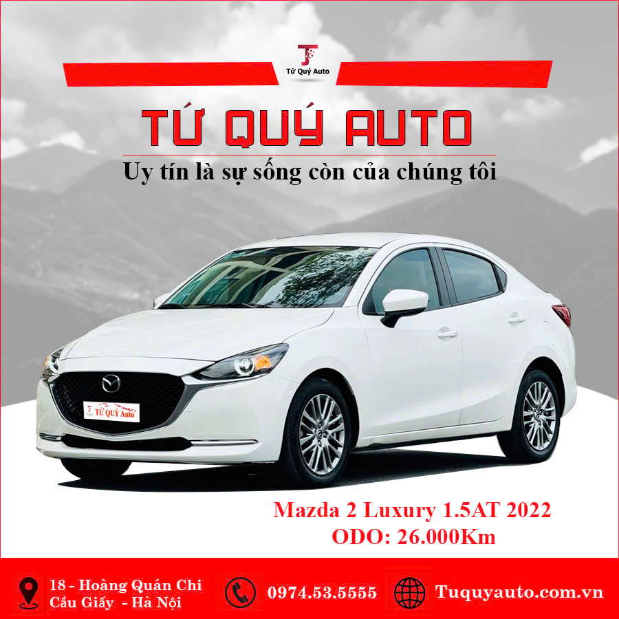 Xe Mazda 2 Luxury 2022 - Trắng