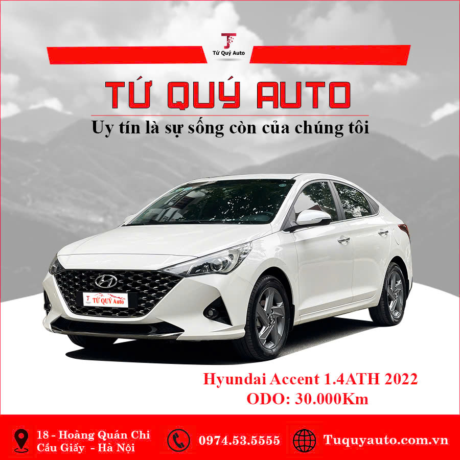 Xe Hyundai Accent 1.4 AT Đặc Biệt 2022 - Trắng