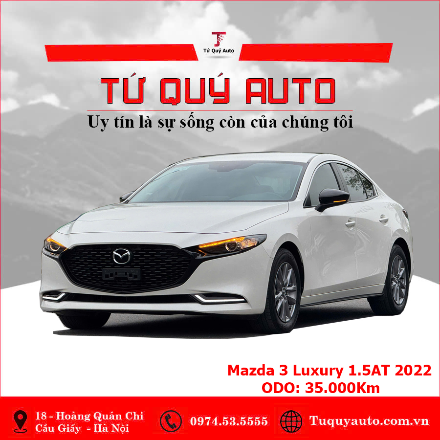 Xe Mazda 3 1.5L Luxury 2022 - Trắng