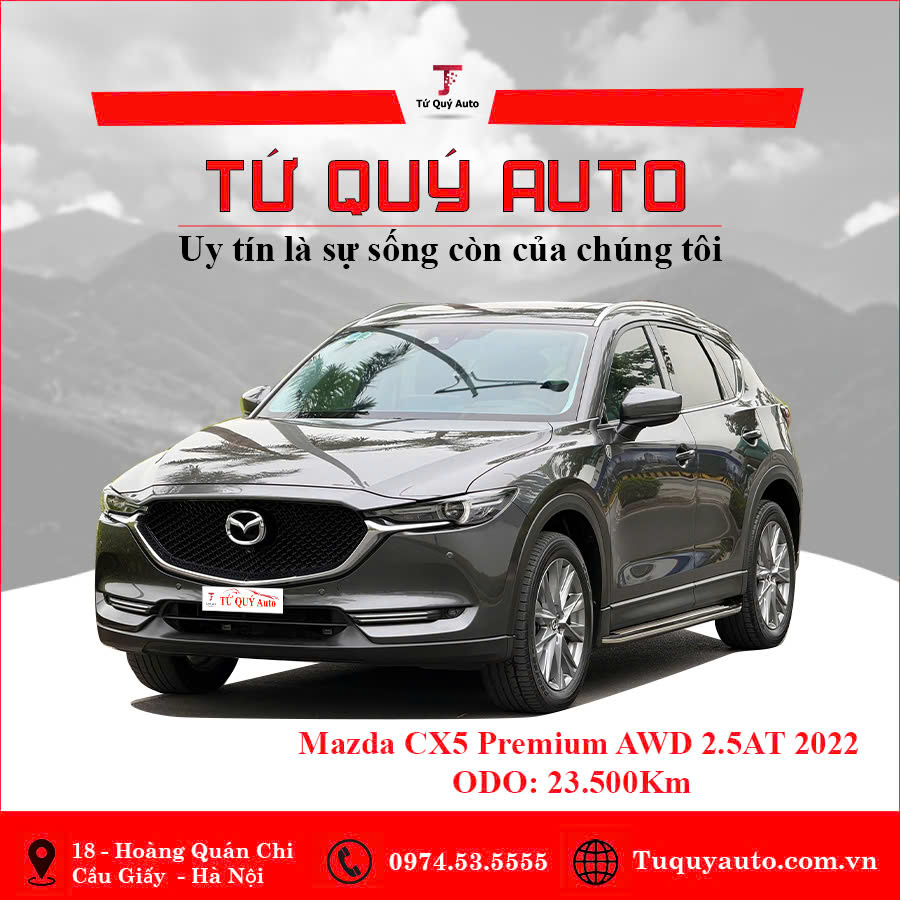 Xe Mazda CX5 Signature Premium 2.5 AT AWD I-Activ 2022 - Xám