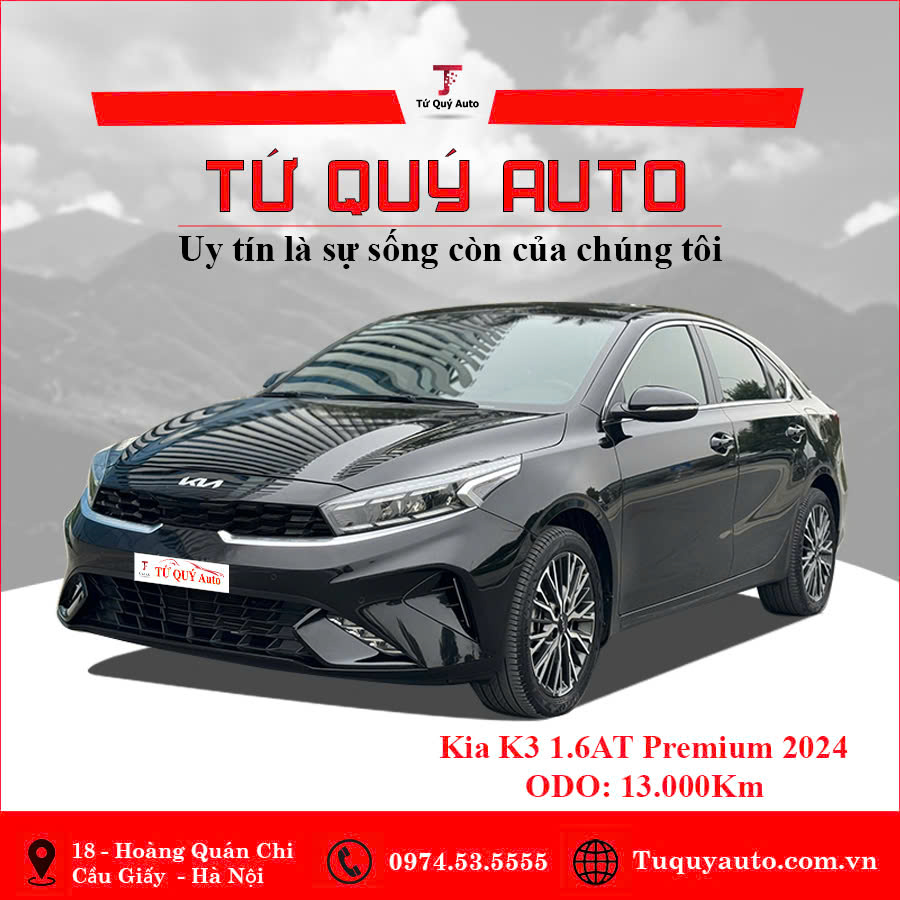 Xe Kia K3 Premium 1.6 AT 2024 - Đen