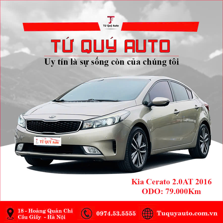 Xe Kia Cerato 2.0 AT 2016 - Vàng Cát