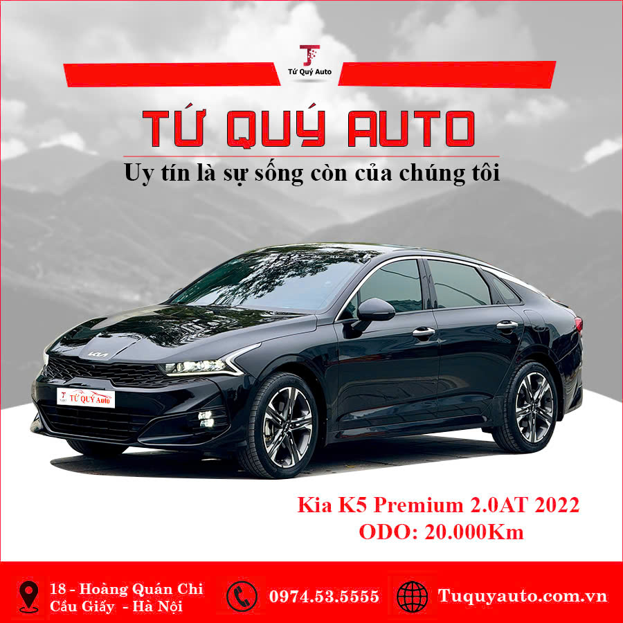 Xe Kia K5 Premium 2.0 AT 2022 - Đen