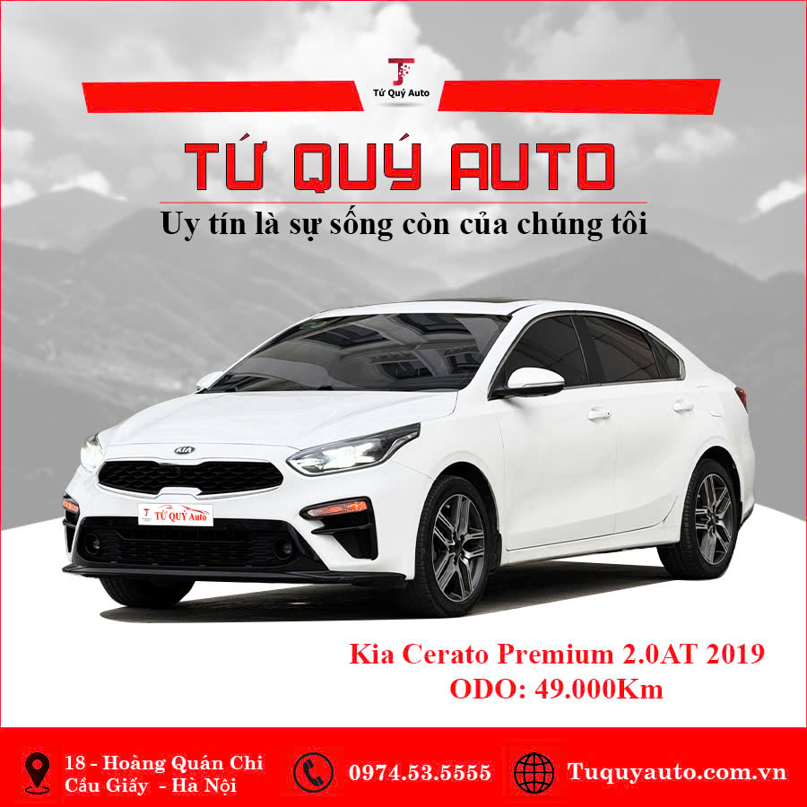 Xe Kia Cerato 2.0 AT Premium 2019 - Trắng