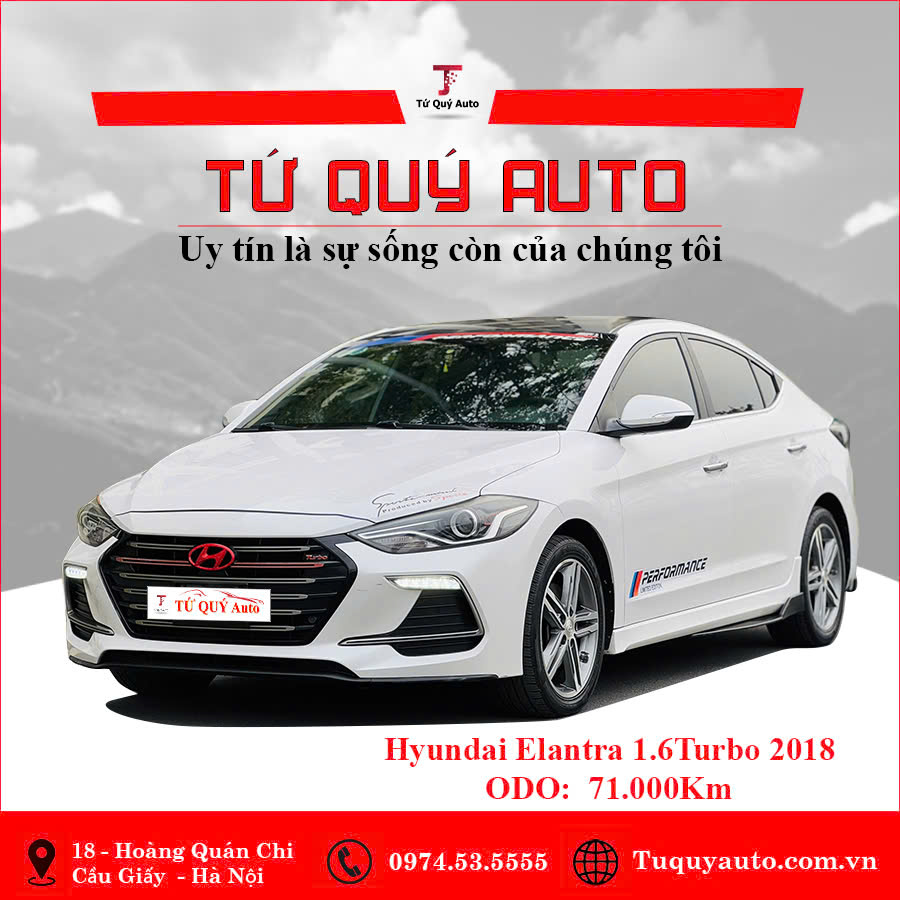 Xe Hyundai Elantra Sport 1.6 AT 2018 - Trắng