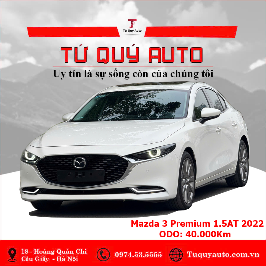 Xe Mazda 3 1.5L Premium 2022 - Trắng