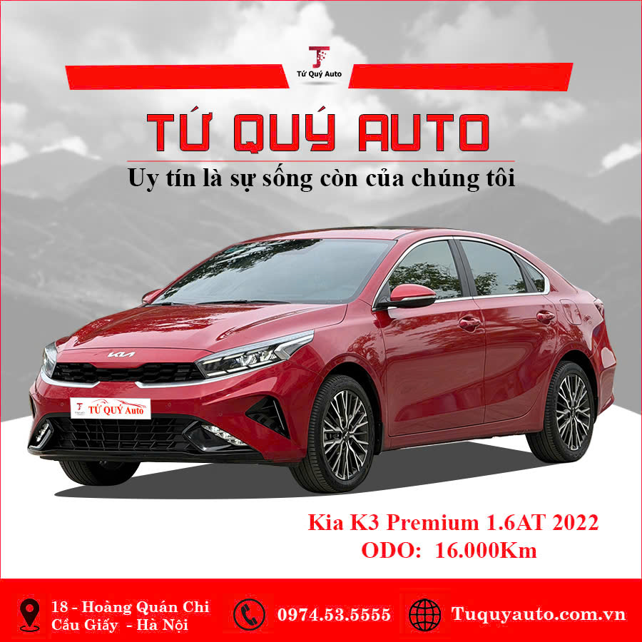Xe Kia K3 Premium 1.6 AT 2022 - Đỏ