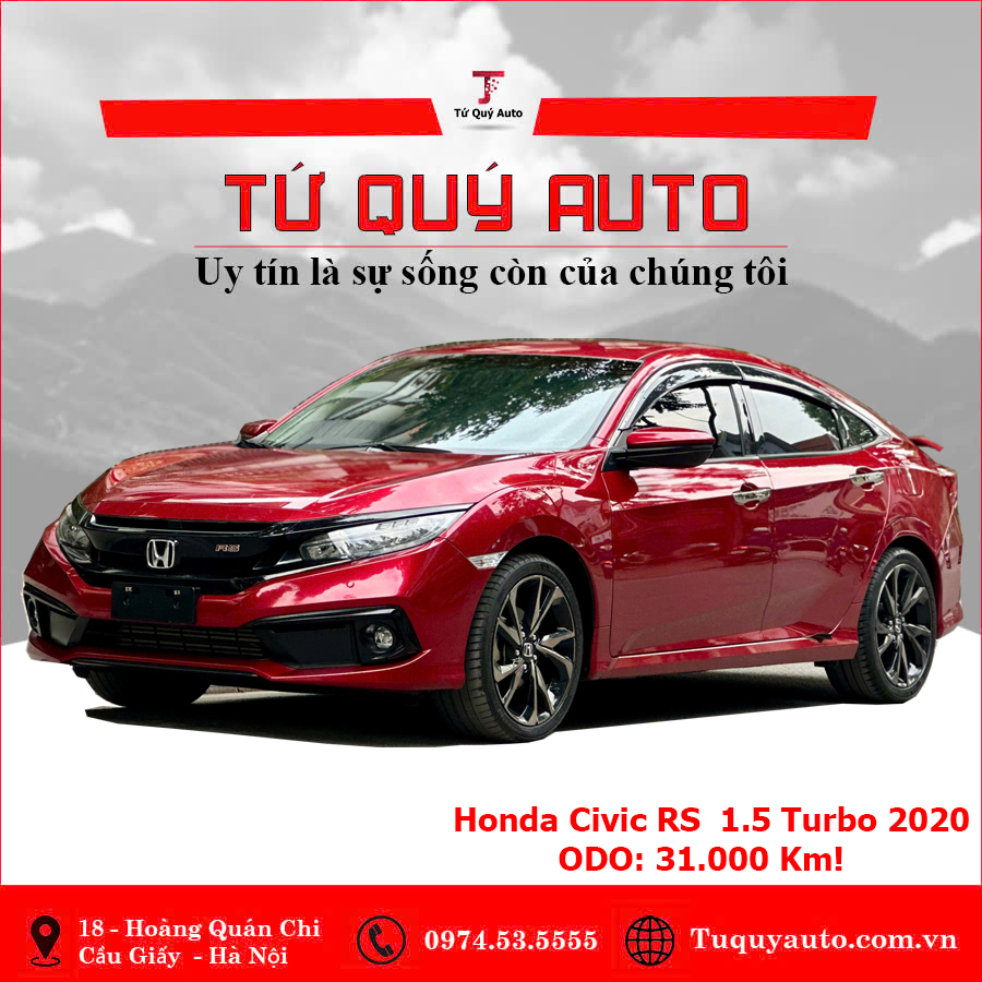 Xe Honda Civic RS 1.5 AT 2020 - Đỏ