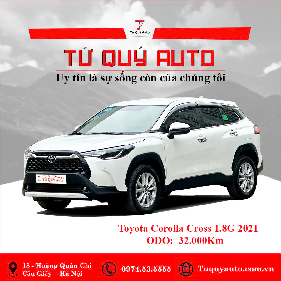 Xe Toyota Corolla Cross 1.8G 2021 - Trắng