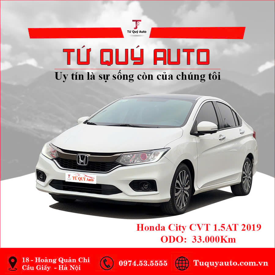 Xe Honda City 1.5 CVT 2019 - Trắng