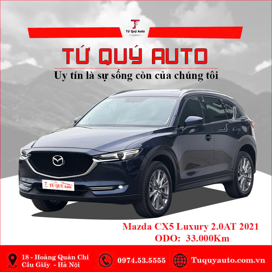 Xe Mazda CX5 Luxury 2.0 AT 2021 - Xanh Đen