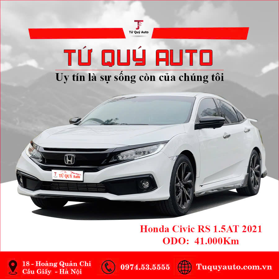 Xe Honda Civic RS 1.5 AT 2021 - Trắng