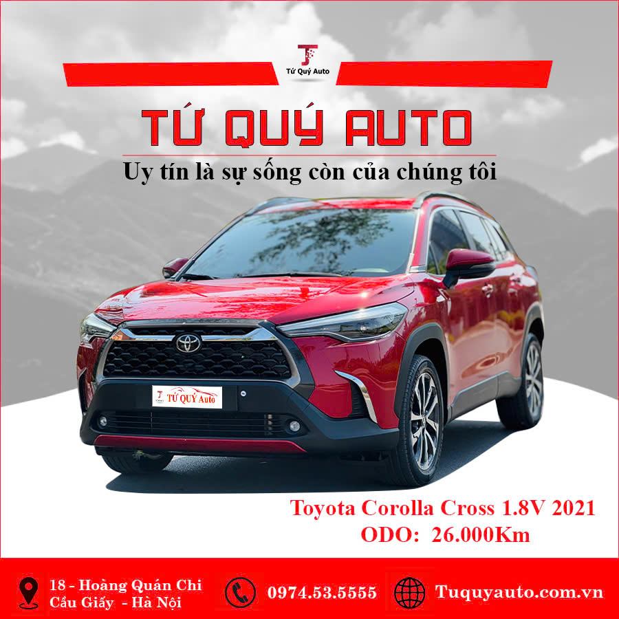 Xe Toyota Corolla Cross 1.8V 2021 - Đỏ