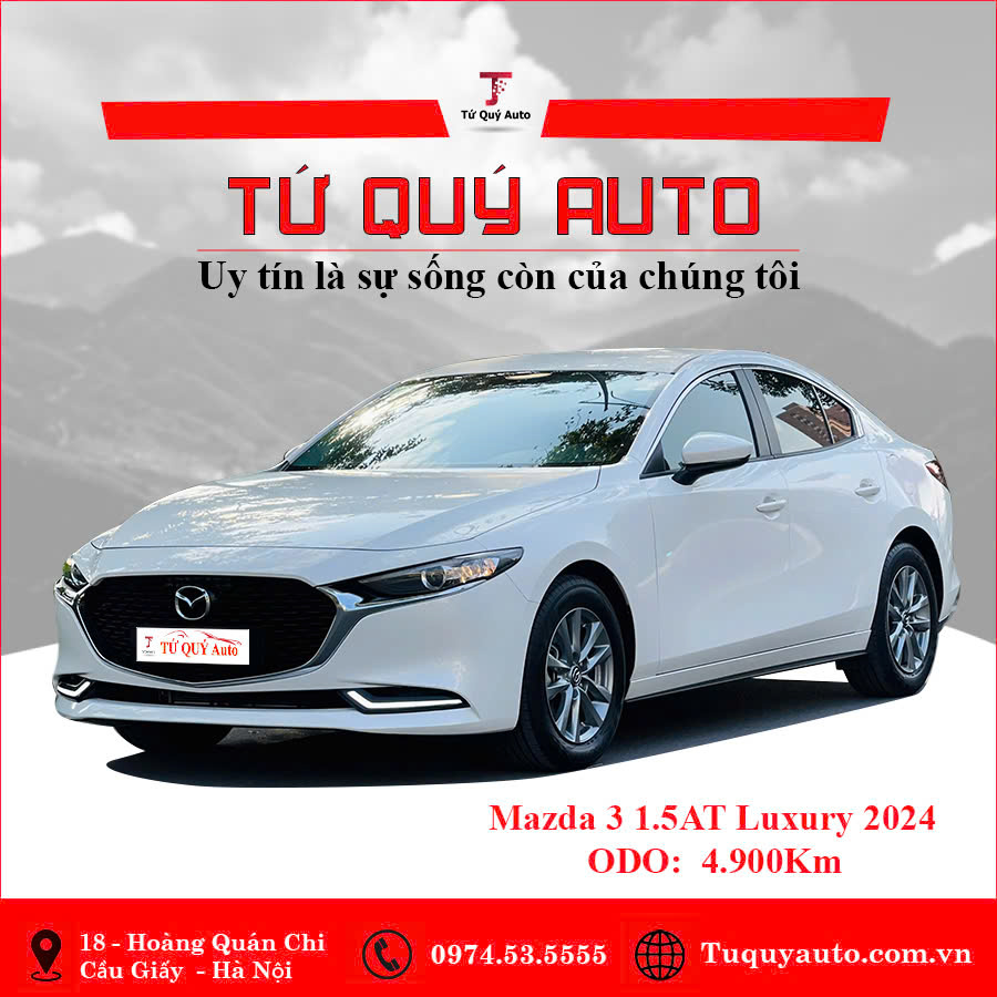 Xe Mazda 3 1.5L Luxury 2024 - Trắng