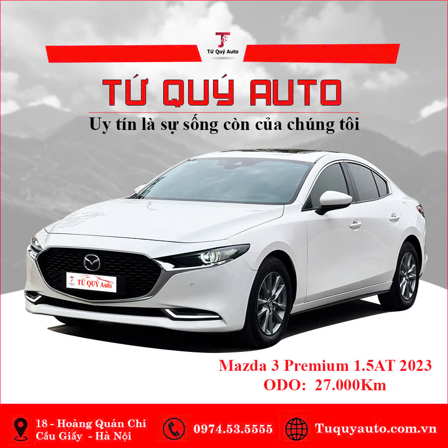 Xe Mazda 3 1.5L Premium 2023 - Trắng