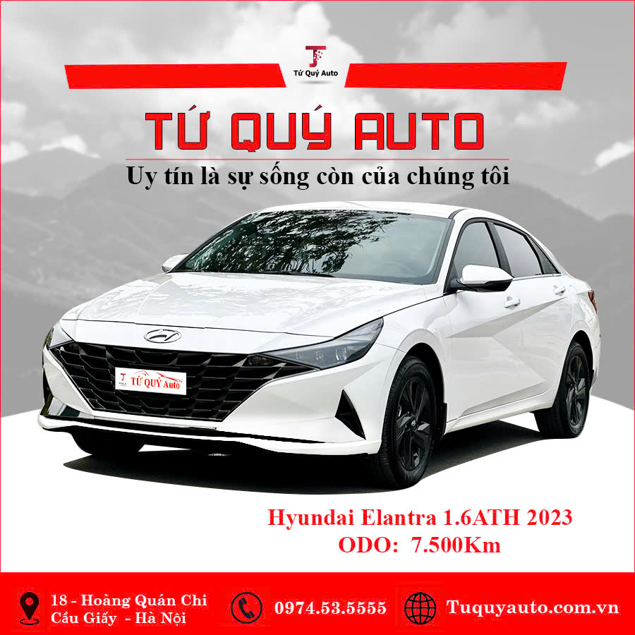 Xe Hyundai Elantra 1.6 AT Đặc biệt 2023 - Trắng