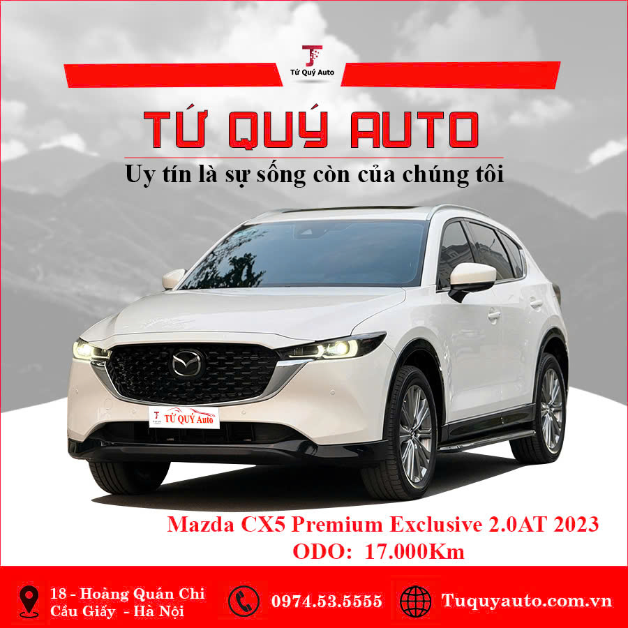 Xe Mazda CX5 Premium Exclusive 2.0 AT 2023 - Trắng